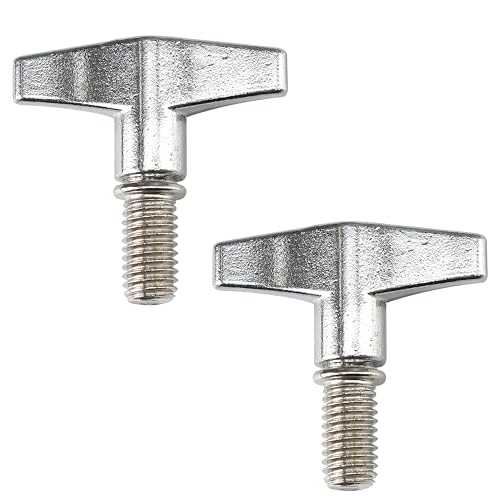 Pack of 2 Drum Set Hardware Guard Parts, M6x15mm Cymbal Stand Wing Nuts Screw Replacement Kit for Drummer, High-Graded Zinc Alloy Repairing Tool Percussion Instrument Accessories