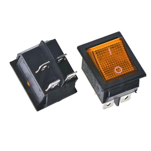 Interruptor basculante KCD4 ON-OFF-ON de 30A para controlar doble circuito 5