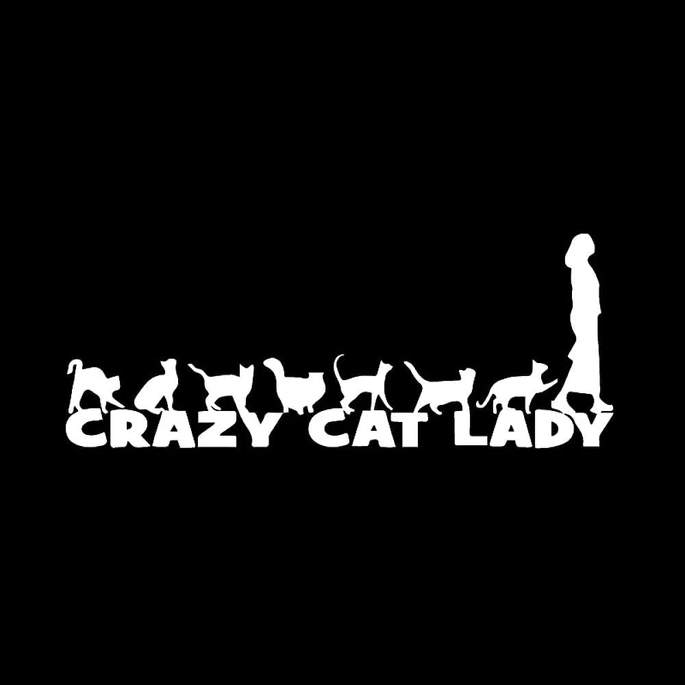 Crazy Cat Lady Decal Vinyl Sticker Funny for Car Truck Window Bumper Self Adhesive 18.6X7.4CM - Image 2