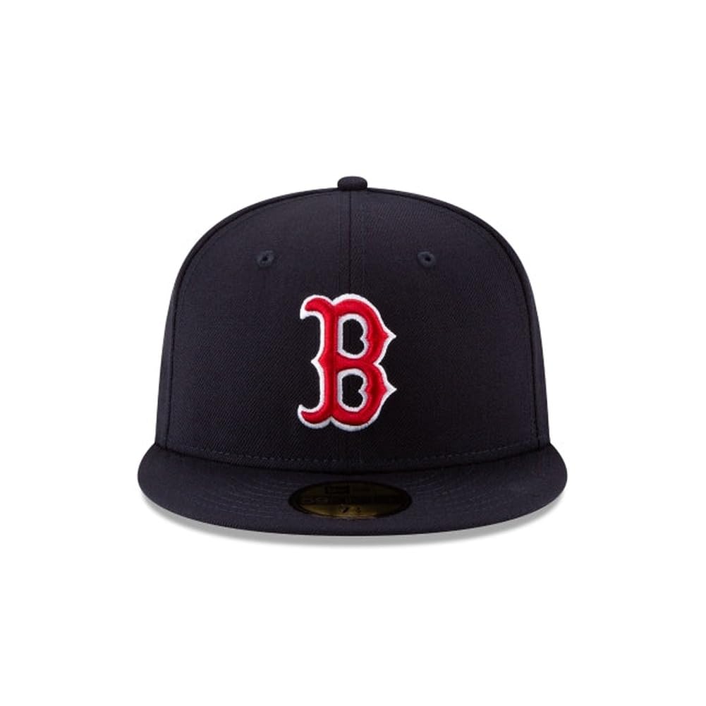 New Era MLB 59FIFTY Boston Red Sox Baseballmütze aus Wolle, marineblau, Team-Farbe, authentische Kollektion, auf Feld-Baseballmütze