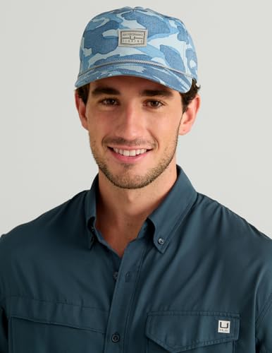 Image of HUK Men's Tide Point Kc Scott Original Artwork Short Sleeve Shirt, Fishing Button Down