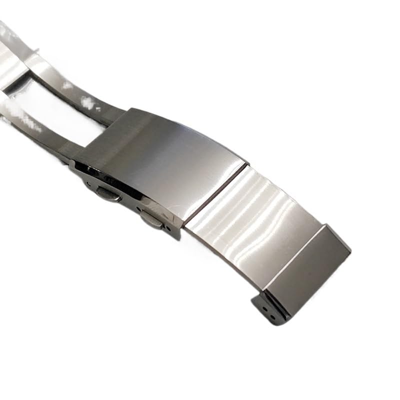 Solidna metalowa klamra 316L 18 mm 20 mm 22 mm pasuje do Seiko pasuje do zapięcia obywatelskiego podwójny przycisk blokady ze stali nierdzewnej regulowane dopasowanie do klamry nurka