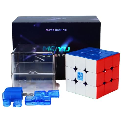 Image of Hawkister MoYu Super RS3 M V2 3x3 Cube - Magnetic MagLev Speed Cube, UV Coated, Fast & Adjustable