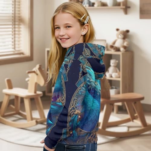 Image of GLUDEAR Teen Boys Girls Novelty Animal Galaxy Hoodies Sweatshirts Pullover