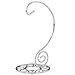 Home Basics Chrome Plated Steel Scroll Collection Banana Holder Tree Stand, Sturdy Rust Resistant Metal Hook, Silver