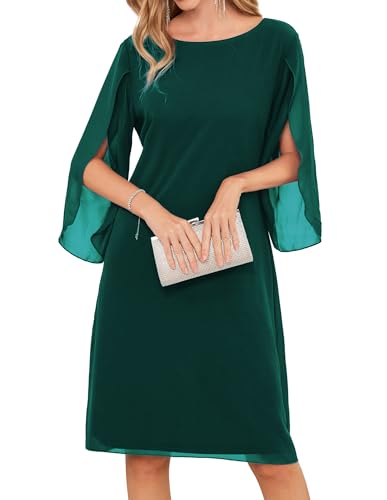 Image of GRACE KARIN Womens Formal Wedding Guest Dress 2026 Chiffon Cocktail Dress Mother of the Bride Dresses Midi Fashion Clothing