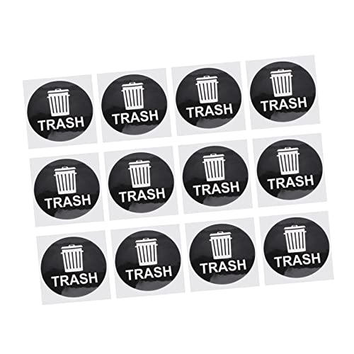Cabilock 36 PCS Outside Trash can Compost Trash can Letter Sticker Recyclable Stickers Recycle Symbol Recycling Stickers Bins Trash Can Sticker Trash Sign Trash Cans Signs Outdoor Carton