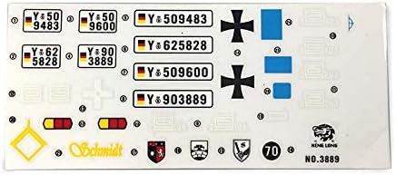 Heng Long US in Stock, RC Tank Decoration Decal for 1/16 German Leopard2A6 RC Tank 3889 Spare Part