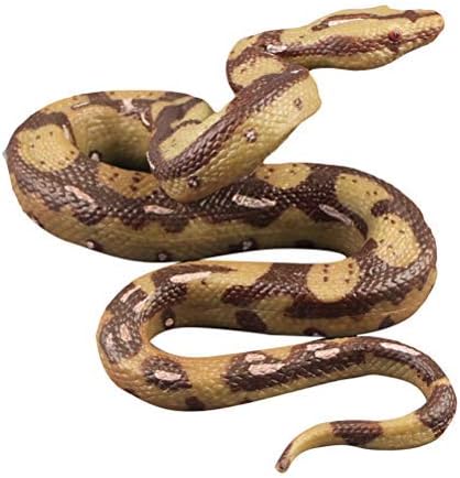LUOEM Halloween Prank Props Fake Snake Python Snake Toy Rubber Snake Figure