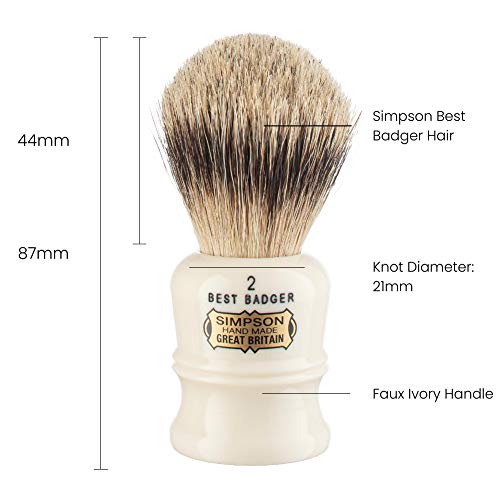 Duke Best Badger Shaving Brush- Simpson Shaving Brushes (Duke 2 Best)