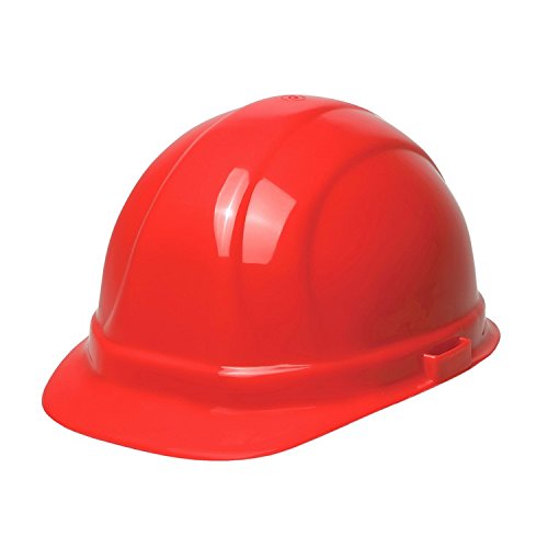 Hard Hat, Front Brim, Red, 6-Pt.ratchet #TOP28