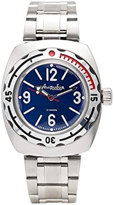 Vostok Amphibian 090914 / 2415b Russian Military Watch Auto Divers 200m Scuba Blue