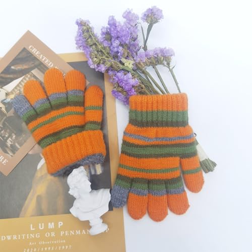 Coraline Striped Gloves Orange And Green Fuzzy Gloves Coraline Merchandise Merch Accessories Halloween Movie Cosplay Stuff2
