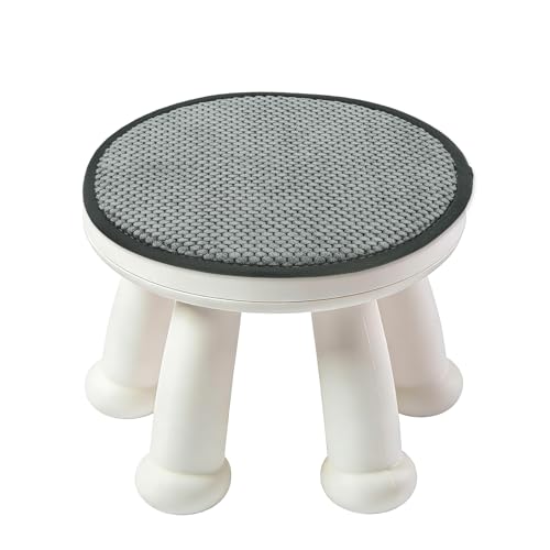 Cojín redondo para taburete de cocina, bar y comedor en elegante tono gris 2
