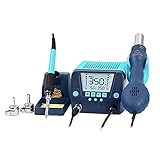 Lötstation, Bakon Heißluftlötstation Entlötstation Repairing-Station mit 3 Speicherplätze und Passwortschutz, Temperatur Einstellbar für Professioneller und Hobbybastler