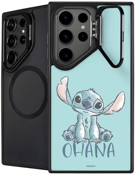 Skinit Kickstand Phone Case Compatible with Galaxy S25 Ultra - Officially Licensed Disney Lilo and Stitch Stitch and Scrump Design