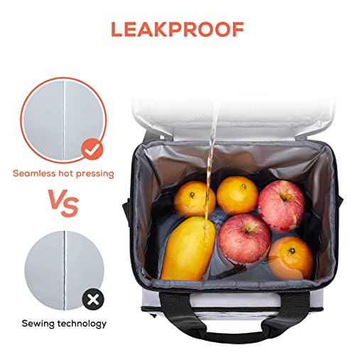 Tourit Large Lunch Bag 14L Insulated Lunch Box Lunch Cooler For Men Work, Gray #TOP4