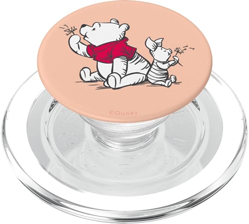 Disney Winnie the Pooh and Piglet Dandelion Pink PopSockets MagSafe PopGrip for iPhone