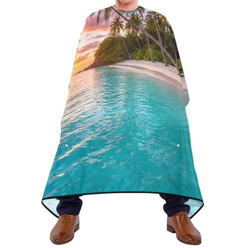 Capa de Barbero Impermeable Kigai Tropical Beach para Hombre
