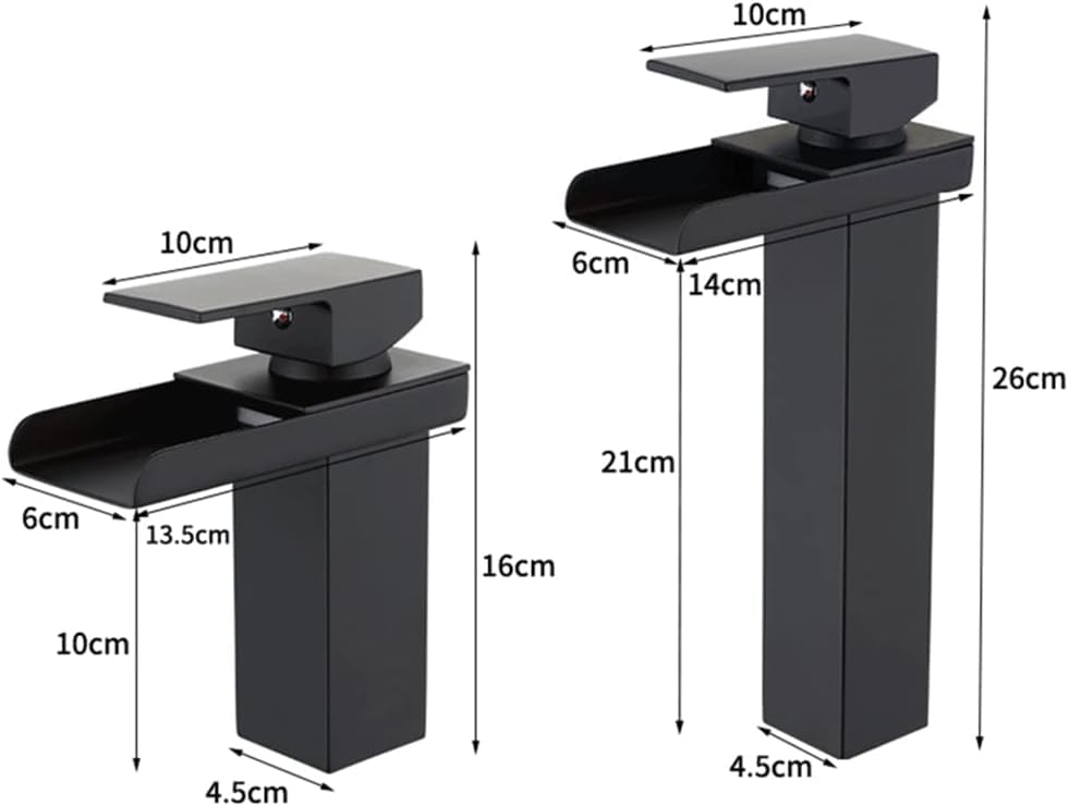 Mitigeur de lavabo cascade en laiton noble et céramique durable LWX - 5