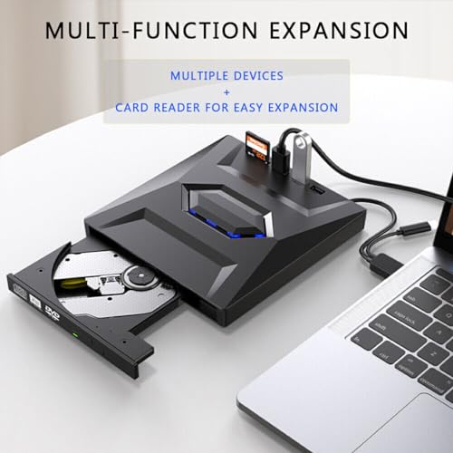 Lecteur DVD portable externe pour ordinateur sans lecteur avec double prise USB - 4