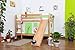 Kinderbett Etagenbett Moritz Buche Vollholz natur massiv mit Rutsche inkl. Rollrost - 90 x 200 cm, teilbar