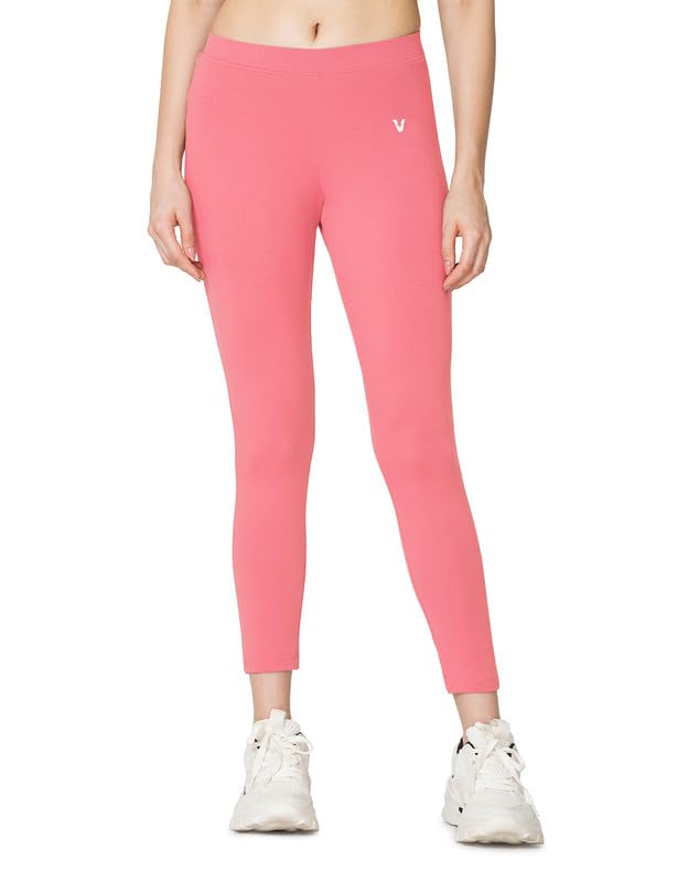 Image of VSTAR PL02 Women Ankle Length Stretchable Slim Fit Leggings with Secured Side Pocket | Moisture-Wicking | Soft Waistband & Cotton-Elastane Fabric