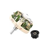 potentiometer mit schalter 10k Der Rheostat besteht aus einem Keramikkern und einem Widerstandsdraht, der mit einer Wischerachse zu einer Ringspule gewickelt ist.