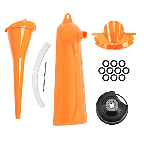 Entonnoir huile Harley Carter : lot de 5 filtres orange anti-goutte