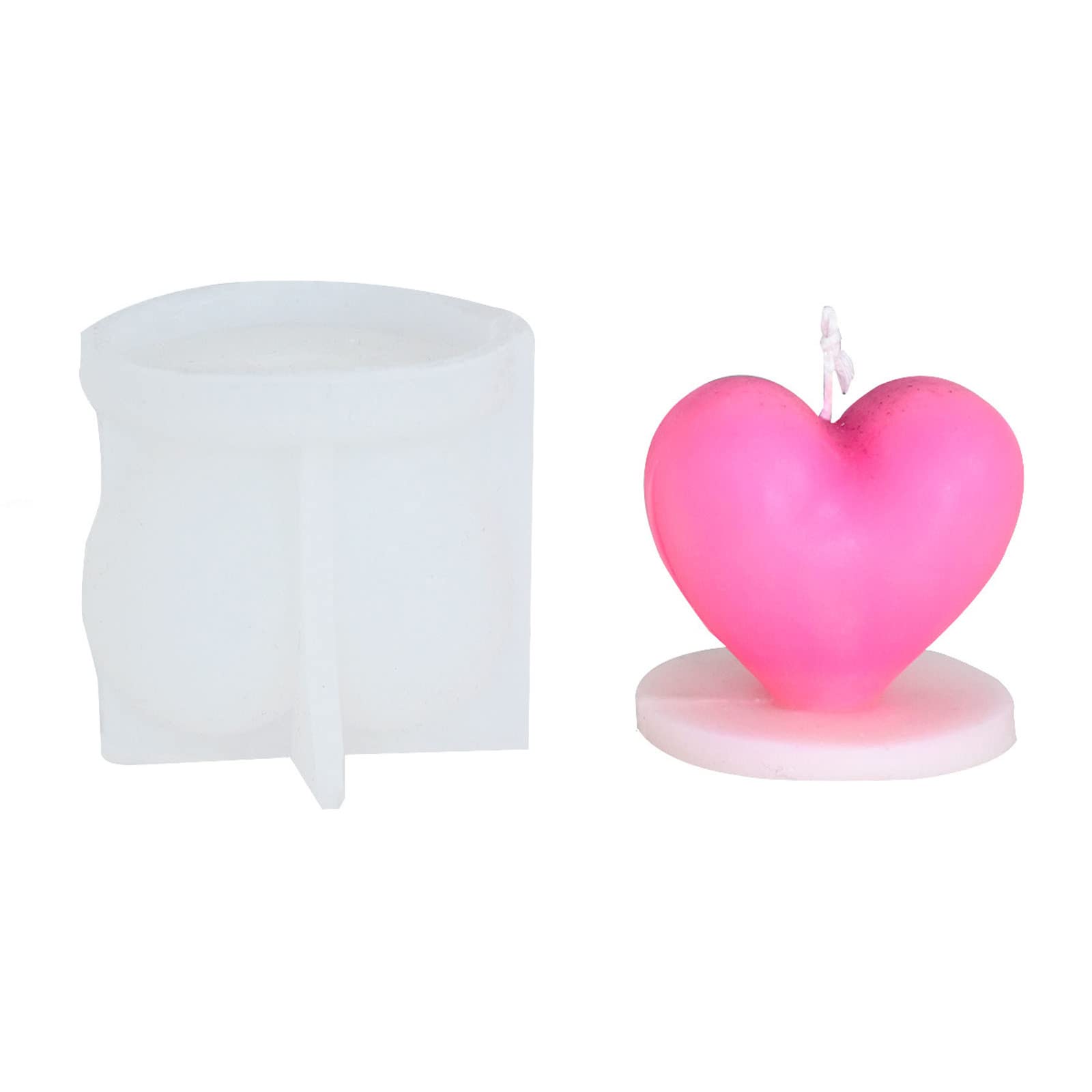 Alksubbm Heart-shaped Mold for Making Soap Plaster Cake Fondant Chocolate Home Decorations Heart Silicone Silicone Molds Christmas for