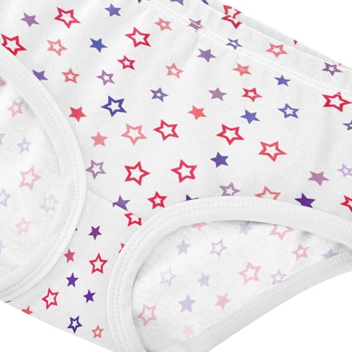 Joisal Pattern Toddlers Underwear Floral 2t Cotton Girl Panties Cute Red Blue Stars White Undies Kids Briefs4