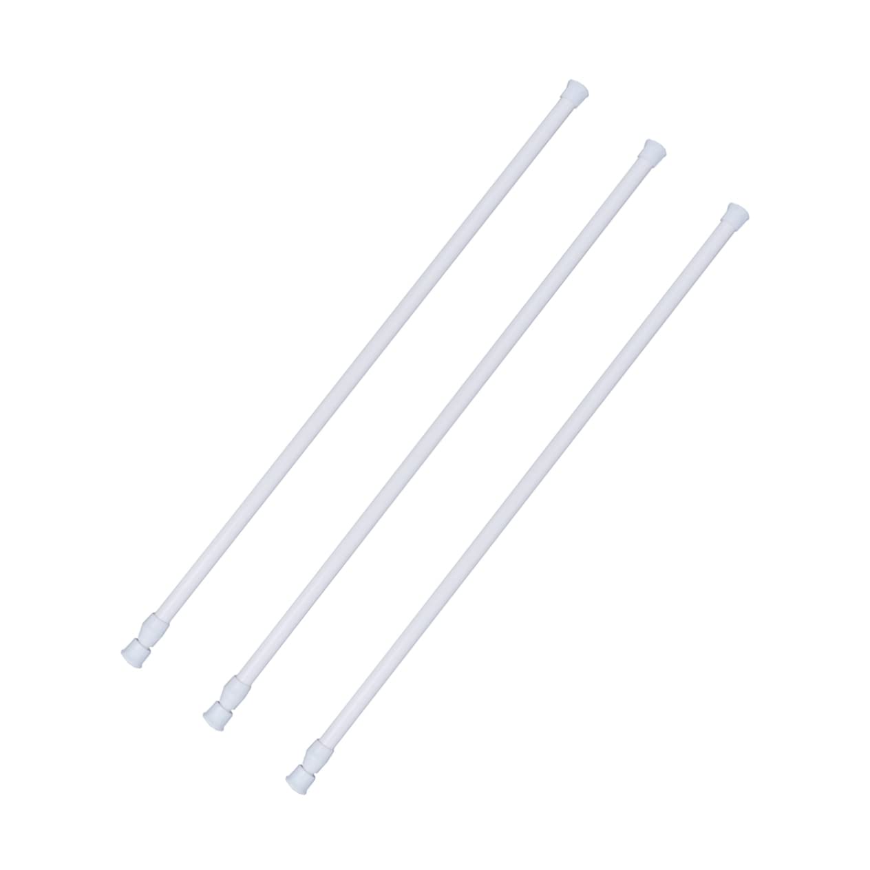 Barre de rideau extensible blanche lot de 3 tringles de tension