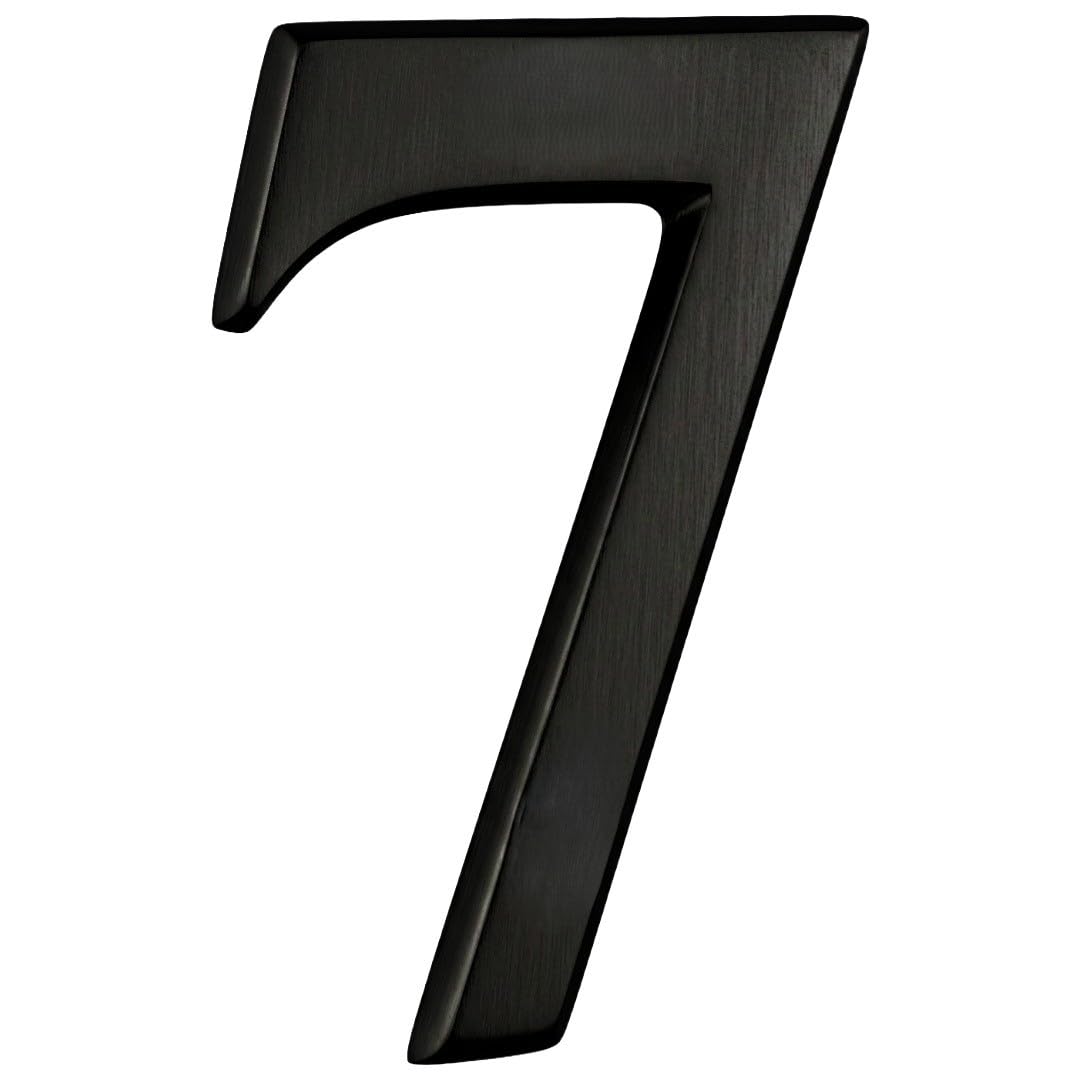 3" Self Adhesive Door Number, Times Roman, Black, 7