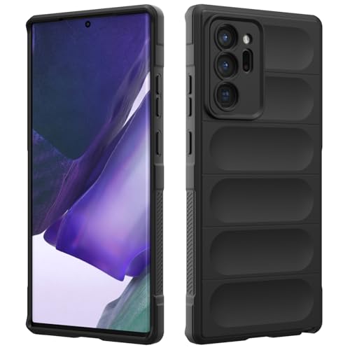 Silicone Case for Samsung Galaxy Note 20 Ultra, Silky-Soft Touch Cover, Anti-Scratch Phone Case with Microfiber Lining, Shockproof Full Body Protective Case with Camera Protection (Black)