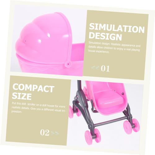 LRXIYODE Mini Puppenwagen für Simuliertes für Puppenhaus für Kreative Rollenspiele Stabil und Dekorativ Stärkt die Eltern Junge Mädchen Beziehung – Bild 3