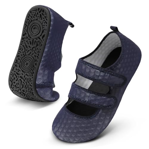 JOINFREE - JOINFREE Men Water Socks Barefoot Shoes Non-Slip Aqua Socks for Boating Surf Socks Beach Diving Shoes DarkBlue 14-15 Women/ 12-13 Men