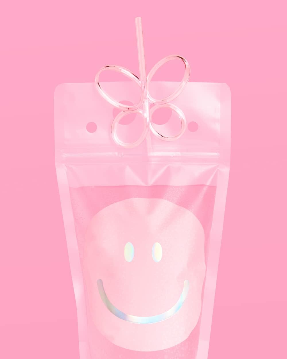 xo, Fetti Smiley Drink Pouches + Butterfly Straws - 16 count | Bday Cups, Happy Pastel Birthday Party Decorations, Cute Bachelorette Party, Cool Drinkware - Image 8