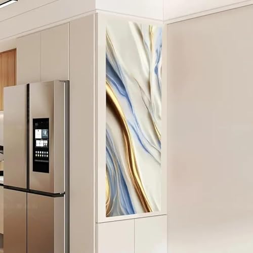 Image of VOOY Self-Adhesive Kitchen Wallpaper, PVC 3D Wall Sticker Oil Proof & Waterproof, Kitchen Backsplash Stickers Wallpaper (60cm x 200cm)(Pack of 2) (55 Aura Gold)