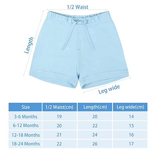 Ruisita 3 Pack Unisex-Baby Shorts Baby Cotton Short With Drawstring Soild Color Shorts For Toddler Kids, 18-24 Months #TOP1