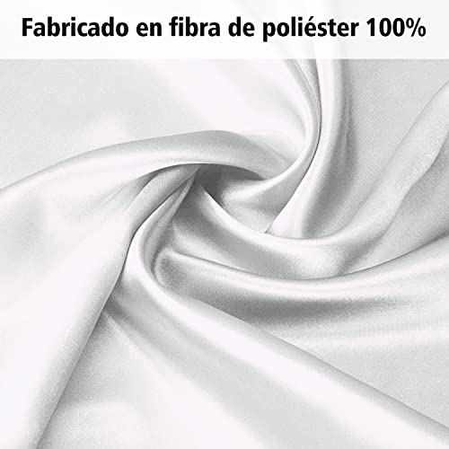 Miniatura 2 de Lirex 2 Paquetes Funda De Almohada Satén 50x70cm, Suave Como Una Funda Almohada Seda, Fundas Con Cierre De Sobre, Protege Cabello Y Piel, Certificado Oeko-Tex, Blanco