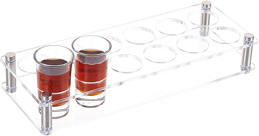 Amazon｜UNICRAFTALE ショットグラスホルダー 12穴 アクリル ショット