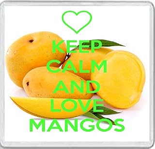 Keep Calm and Love Mangos - Large Square Acrylic Coaster