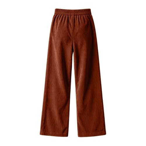 Corduroy Pants Women Wide Leg High Waist Lounge Trousers With Pockets - image 4