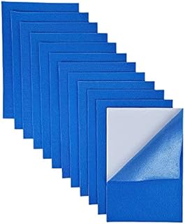 Samoprzylepne arkusze filcu, 12 sztuk filcu samoprzylepnego w różnych kolorach, arkusze filcu 20x30 cm z podkładem samoprzylepnym do szycia, majsterkowania i rękodzieła (Zielony/biały/czerwony)