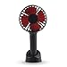 Tech-PI - Mini ventilatore portatile portatile, ricaricabile tramite USB, con batteria da 2400 mAh, 10 ore di lavoro e 3 velocità regolabili, per casa, ufficio, viaggi all'aperto (modello nero rosso2)