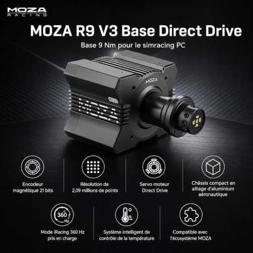 MOZA R9 V3 Direct Drive Wheel Base 9 Nm Force Feedback für Sim Racing PC