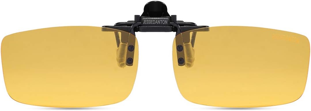 Polarized Clip-on Flip Up Metal Clip Rimless Sunglasses for Prescription Glasses