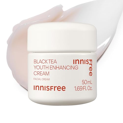 innisfree Black Tea Youth Cream, Korean Moisturizer with Hyaluronic Acid for Radiance, Firm Skin, Hydration, and Visible Anti-Aging Benefits
