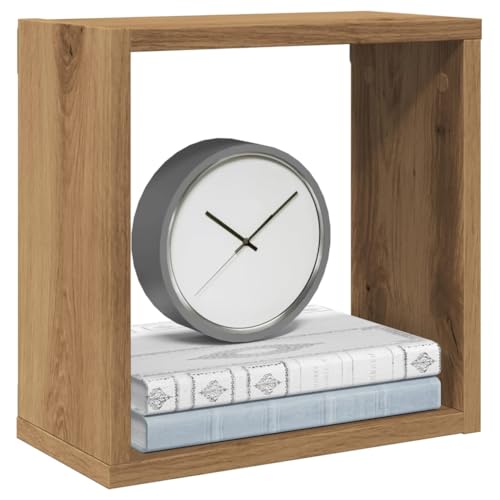 Genérico Juego de 4 Estanterías de Pared 30 x 15 x 30 cm en Roble Roble Artisan – Baldas Flotantes de Madera Contrachapada, Diseño Moderno y Duradero, Decoración y Almacenaje para Salón o Dormitorio