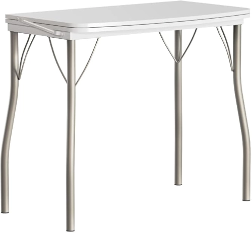 Mesa Dobrável Tampo Branco 216 Carraro (Prata)